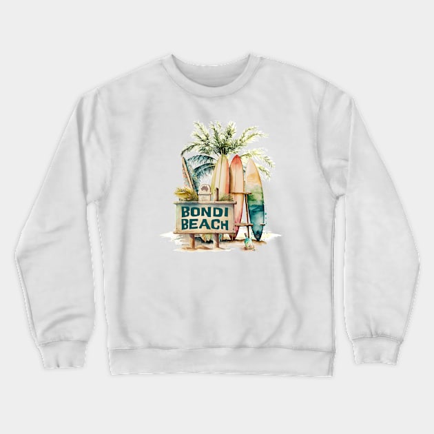 Bondi Beach Crewneck Sweatshirt by Speshly